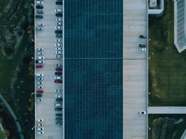 Birds Eye View of Parking Lot by Azlan